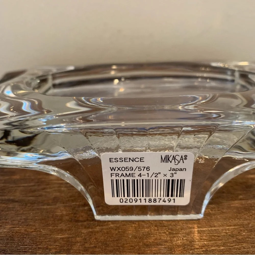 VTG Mikasa Essence Crystal Glass Picture Frame.